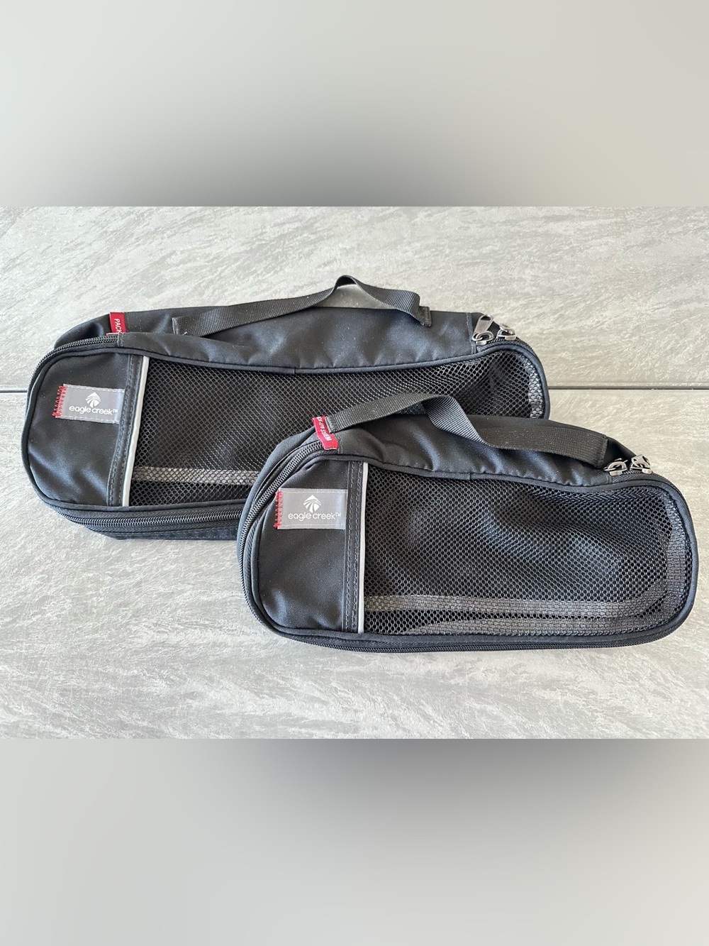 Eagle Creek Black Slim Packing Cubes - Set of 2 (M/S) Organizer Bags